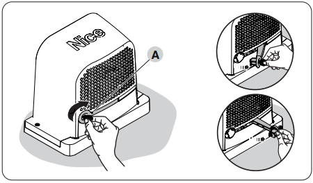 Odblokovanie pohonu – krok 1